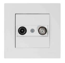 Rita TV/SAT Socket (Dead End) White - Thumbnail