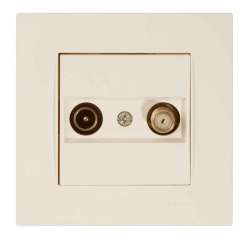 Rita TV/SAT Socket (Dead End) White - Thumbnail