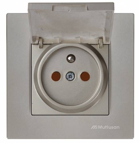 Rita UPS(French) Socket with Cover (Child Protection) White