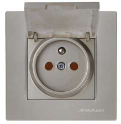 Rita UPS(French) Socket with Cover (Child Protection) White - Thumbnail