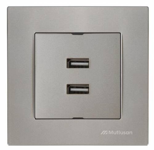 Rita USB Charge Two Socket White