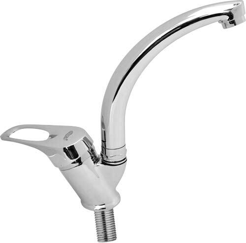 Single Entrance Basin Faucet (Swan Shape) (Brass Pipe)