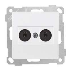 Speaker Socket White (mech+plate) - Thumbnail