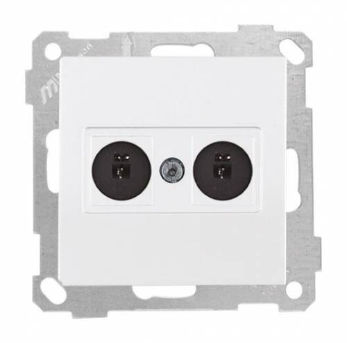 Speaker Socket White (mech+plate)