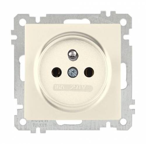 UPS (French) Socket (Earthed Socket with Pin) White