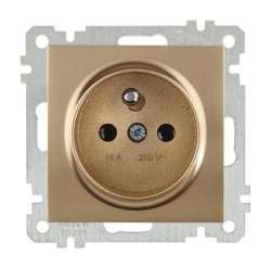 UPS (French) Socket (Earthed Socket with Pin) White - Thumbnail