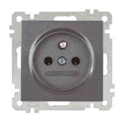 UPS (French) Socket (Earthed Socket with Pin) White - Thumbnail