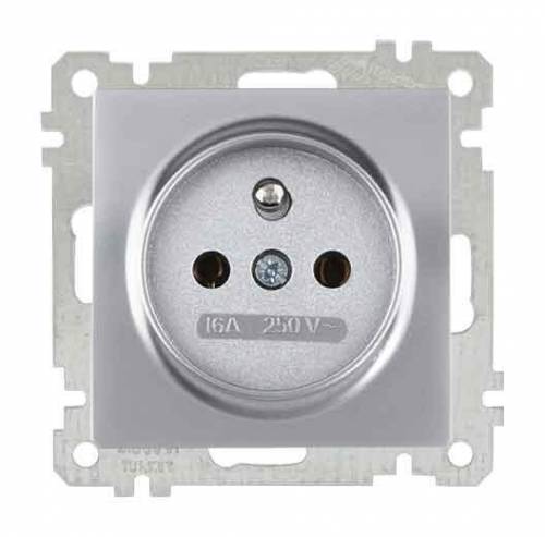 UPS (French) Socket (Earthed Socket with Pin) White