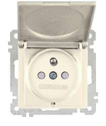 UPS Socket (French) With Cover White (Child Protection) - Thumbnail