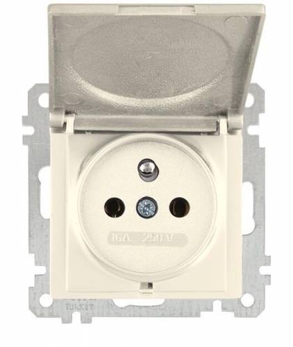 UPS Socket (French) With Cover White