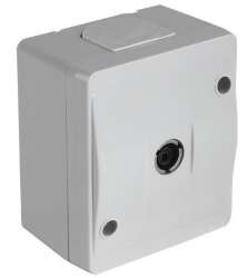 Surface Mounted TV Socket (Dead End) White - Thumbnail